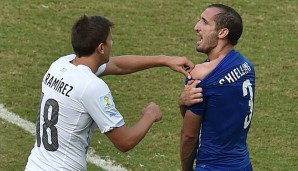 Giorgio Chiellini wurde Opfer einer Biss-Attacke von Luis Suarez