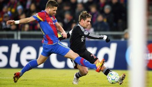 Markus Steinhöfer (l.) anno 2012 im Duell mit Bayerns Philipp Lahm