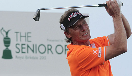 Mit einem Par an der 18 vergab Bernhard Langer seine erste Siegchance