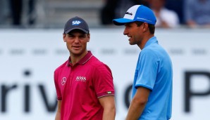 Martin Kaymer und Thomas Müller trafen sich zu einer lockeren Probe-Runde