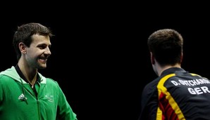 Timo Boll (l.) und Dimitrij Ovtcharov (r.) spielen zusammen für Deutschland