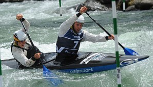 Robert Behring (r.) und Thomas Becker waren die besten deutschen Kanuten in Pau