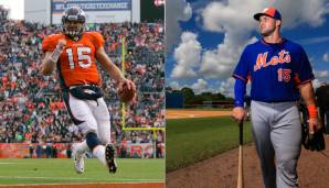 TIM TEBOW: Zwei College-Titel mit den Florida Gators 2006 und 2008, immerhin 35 NFL-Spiele und ein Playoff-Sieg 2011. 2016 der Wechsel zum Baseball (Minor-League-Vertrag bei den Mets), 2021 Comeback in der NFL.