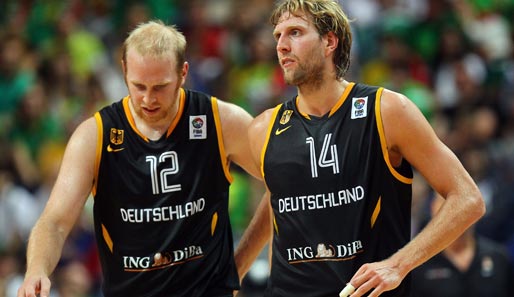 Chris Kaman und Dirk Nowitzki konnten das Zwischenrunden-Aus bei der EM nicht verhindern