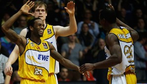 Julius Jenkins (l.) und Ricky Paulding (r.) führten die Baskets fast im Alleingang zum Sieg