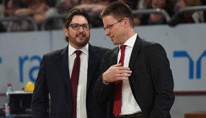 Rolf Beyer (r.) stieg in Bamberg überraschend zum Baskets-Boss auf