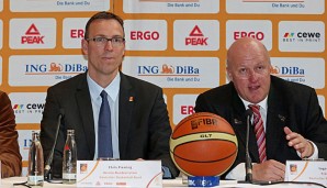 Wie geht's weiter mit Chris Fleming (l.) und DBB-Boss Ingo Weiss