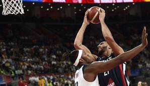 War gegen Rudy Gobert hoffnungslos unterlegen: Miles Turner von Team USA.