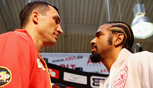 Im Head-to-Head hat Wladimir Klitschko (l.) deutliche Vorteile gegenüber David Haye