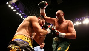 In der achten Runde musste Christian Hammers Trainer gegen Tyson Fury das Handtuch werfen