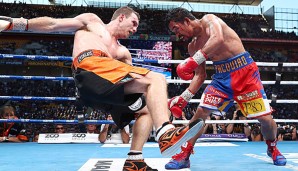 Manny Pacquiao hatte gegen Jeff Horn im Ring lange die Nase vorne