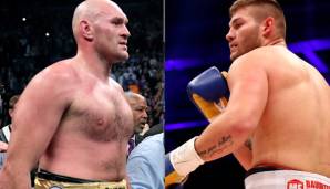 Tyson Fury (l.) wird wohl im Juni auf den Deutschen Tom Schwarz treffen.