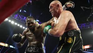 Tyson Fury (r.) besiegte Deontay Wilder im zweiten Kampf der beiden durch technischen K.o.