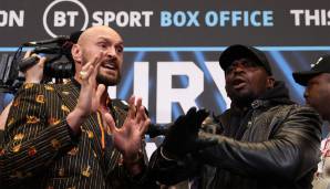 Tyson Fury und Dillian Whyte nehmen es miteinander auf.