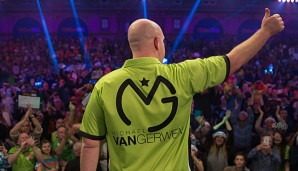 Michael van Gerwen sichert sich den Sieg mit einem Neun-Darter