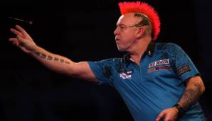 Auch Weltmeister Peter Wright ist heute am 1. Spieltag der Premier League of Darts im Einsatz.