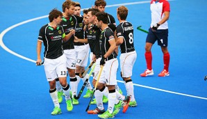 Die deutschen Hockey-Herren hatten gegen Großbritannien Anlass zum jubeln