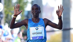 Eliud Kipchoge konnte seinen Landsmann nicht übertrumpfen