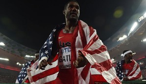 Justin Gatlin lief die 100 Meter mit Hilfe von Windmaschinen in 9,45 Sekunden