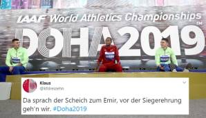 Den kurzen positiven Eindruck machten die Fans wenige Augenblicke später aber schon wieder zunichte. Denn als Barshim die Medaille überreicht werden sollte, war keiner mehr im Stadion. Minutenlang passierte nichts, die "Siegerehrung" wurde verschoben.