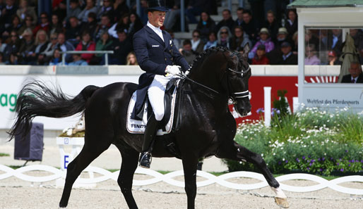 Matthias Rath mit Wunderpferd Totilas blieb bei der EM in Rotterdam ohne Medaillengewinn