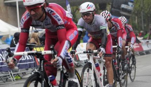 Joaquim Rodriguez (2.v.l.) konnte seinen knappen Vorsprung verteidigen