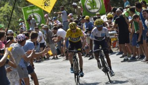 Kommt es in den Alpen zum Zweikampf zwischen Froome (l.) und Herausforderer Quintana?