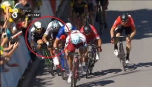 Peter Sagan bezahlt mit dem Auschluss für seine rücksichtslose Fahrweise beim Zielsprint