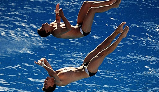 Patrick Hausding und Stephan Feck haben eine Medaille von Drei-Meter-Brett verpasst