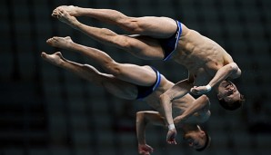 Patrick Hausding und Sascha Klein sicherten sich den dritten Platz beim Synchronspringen