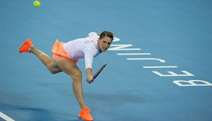 Hart erkämpft hat sich Andrea Petkovic den Einzug ins Achtelfinale von Peking