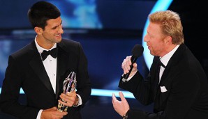 Novak Djokovic (l.) will sich unter seinem neuen Trainer Boris Becker (r.) weiter verbessern