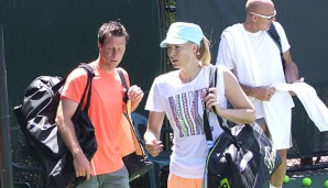 Dieter Kindlmann (l.) ist seit 13 Monaten Hitting Partner von Maria Sharapova