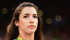 Aly Raisman bei der Medaillen-Übergabe