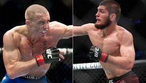 Georges St. Pierre (l.) und Khabib Nurmagomedov könnten zusammen in den Octagon steigen.