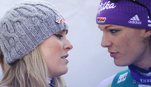 Auge um Auge: Bei Lindsey Vonn (l.) und Maria Riesch ist die Zeit der Ausreden endgültig vorbei