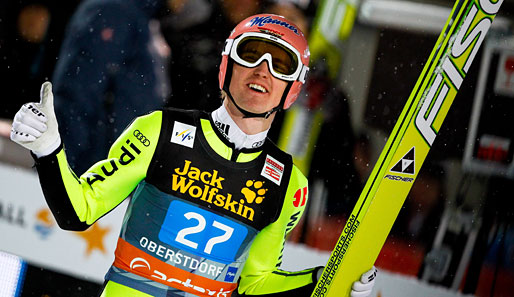 Severin Freund will nach dem vierten Platz in Oberstdorf die Flinte noch nicht ins Korn werfen