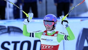 Maria Höfl-Riesch sprang auch in der Super-Kombination aufs Podium