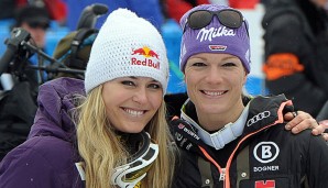 Lindsey Vonn (l.) und Maria Höfl-Riesch sing gut befreundet