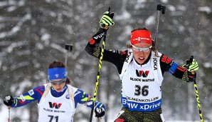 Laura Dahlmeier in Oslo auf der Strecke