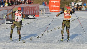 Johannes Rydzek und Eric Frenzel kämpfen bei der WM um die Goldmedaille