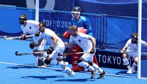 Die deutschen Hockey-Herren beim Training in Tokio.