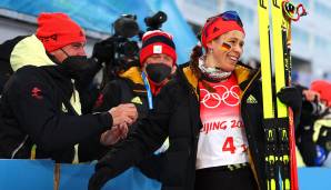 Katharina Hennig hat sensationell Gold im Teamsprint geholt.