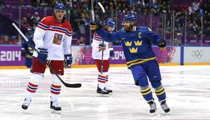 Gegen die Tschechen stand Henrik Zetterberg (r.) noch auf dem Eis