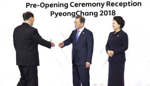 Moon Jae und Kim Yong Nam werden gemeinsam den Eishhockey-Auftakt besuchen.