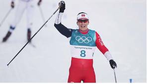 Marit Björgen gewann ihre insgesamt elfte Medaille bei Olympischen Spielen.