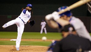 Johnny Cueto (l.) führte die Royals zum Sieg in Spiel 2