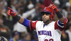 Nelson Cruz bejubelt den klaren Sieg gegen Venezuela