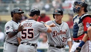 John Hicks schlug seinen ersten Homerun in der MLB