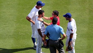 Joey Gallo musste mit dem Verdacht auf eine Gehirnerschütterung das Spiel verlassen